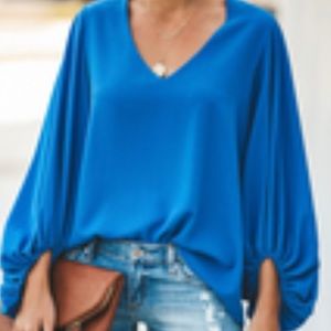 VICI dolls sold out Ballon sleeves blue Shirt